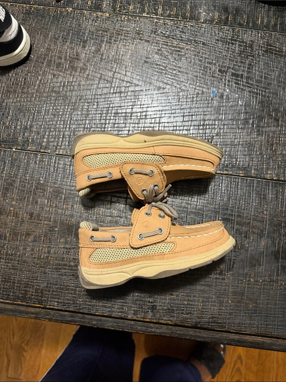 Sperry Kids Tan/Nubuck Moccasin Boat Shoes
